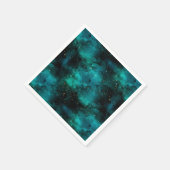 Teal Galaxy Series Design 1 Serviette (Ecke)