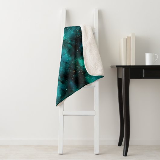 Teal Galaxy Series Design 1 Sherpadecke (Beispiel)