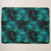 Teal Galaxy Series Design 1 Sherpadecke (Vorderseite (Horizontal))
