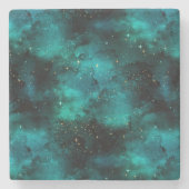 Teal Galaxy Series Design 1 Steinuntersetzer (Vorderseite)