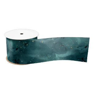 Teal Galaxy Series Design 2 Satinband