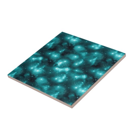 Teal Galaxy Series Design 3 Fliese (Seite)