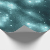 Teal Galaxy Series Design 3 Geschenkpapier (Ecke)