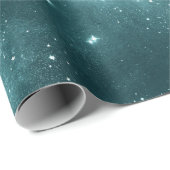 Teal Galaxy Series Design 3 Geschenkpapier (Rolleneckpunkt)