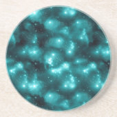 Teal Galaxy Series Design 3 Getränkeuntersetzer (Vorne)