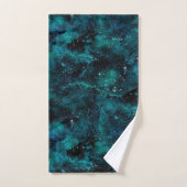 Teal Galaxy Series Design 4 Badhandtuch Set (Handtuch)