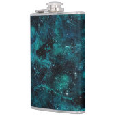 Teal Galaxy Series Design 4 Flachmann (Links)