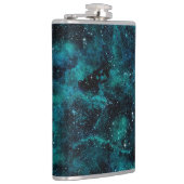 Teal Galaxy Series Design 4 Flachmann (Rechts)