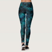 Teal Galaxy Series Design 4 Leggings (Rückseite)
