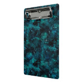 Teal Galaxy Series Design 4 Mini Klemmbrett (Gewinkelt2)