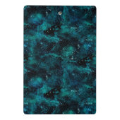Teal Galaxy Series Design 4 Mini Klemmbrett (Rückseite)