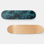 Teal Galaxy Series Design 4 Skateboard (Horizontal)