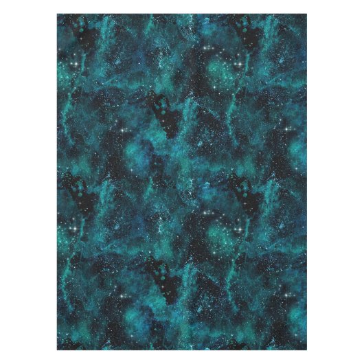 Teal Galaxy Series Design 4 Tischdecke (Vorderseite)