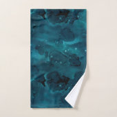 Teal Galaxy Series Design 5 Badhandtuch Set (Handtuch)