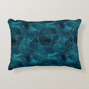 Teal Galaxy Series Design 5 Dekokissen