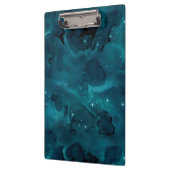 Teal Galaxy Series Design 5 Klemmbrett (Links)