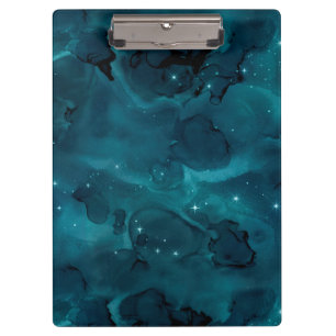 Teal Galaxy Series Design 5 Klemmbrett