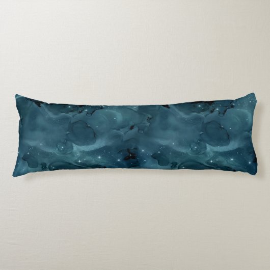 Teal Galaxy Series Design 5 Seitenschläferkissen (Vorderseite)