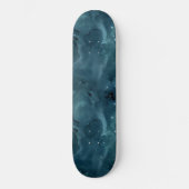 Teal Galaxy Series Design 5 Skateboard (Vorderseite)