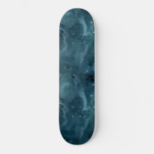 Teal Galaxy Series Design 5 Skateboard