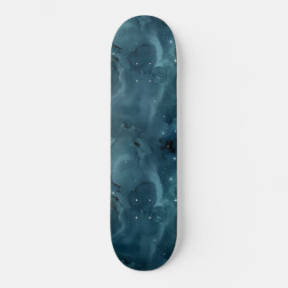 Teal Galaxy Series Design 5 Skateboard