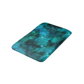 Teal Galaxy Series Design 6 Badematte (Schrägansicht)
