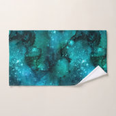 Teal Galaxy Series Design 6 Badhandtuch Set (Handtuch)