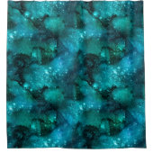 Teal Galaxy Series Design 6 Duschvorhang (Vorderseite)
