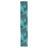 Teal Galaxy Series Design 6 Großer Tischläufer (Vorderseite)