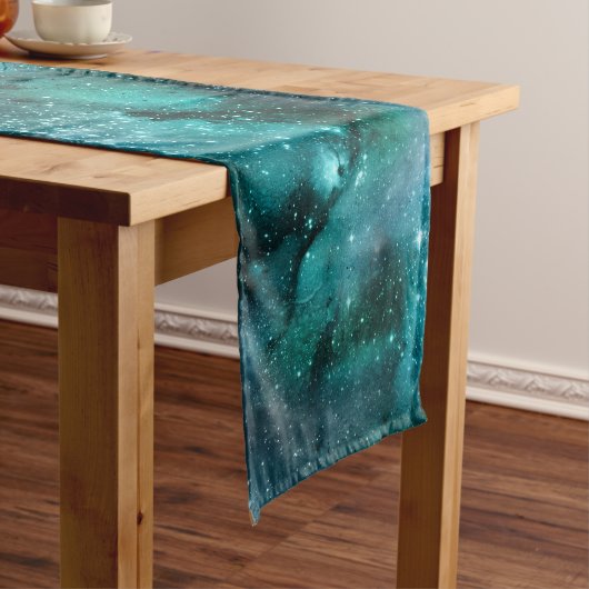 Teal Galaxy Series Design 6 Großer Tischläufer (Beispiel)