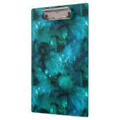 Teal Galaxy Series Design 6 Klemmbrett (Links)