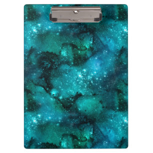 Teal Galaxy Series Design 6 Klemmbrett
