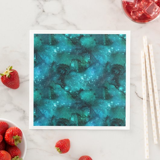 Teal Galaxy Series Design 6 Serviette (Beispiel)