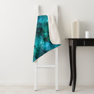 Teal Galaxy Series Design 6 Sherpadecke