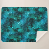 Teal Galaxy Series Design 6 Sherpadecke (Vorderseite (Horizontal))