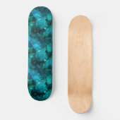 Teal Galaxy Series Design 6 Skateboard (Vorderseite)