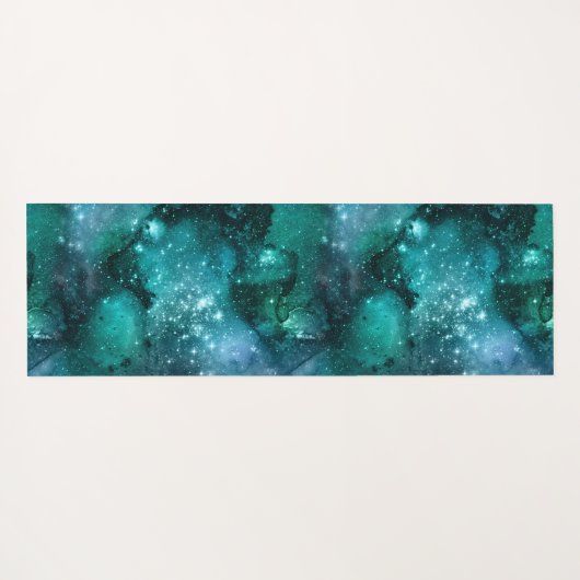 Teal Galaxy Series Design 6 Yogamatte (Rückseite (Horizontal))