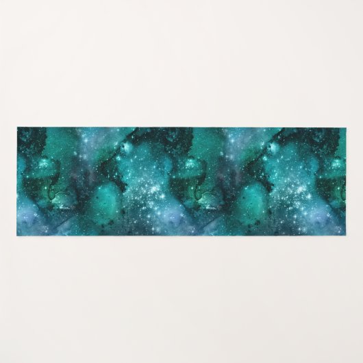 Teal Galaxy Series Design 6 Yogamatte (Vorderseite (Horizontal))