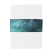 Teal Galaxy Series Design 7 Einladungsbanderole (Rückseitenbeispiel)