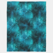 Teal Galaxy Series Design 7 Fleecedecke (Vorderseite)
