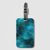 Teal Galaxy Series Design 7 Gepäckanhänger (Vorderseite Vertikal)