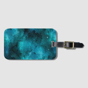 Teal Galaxy Series Design 7 Gepäckanhänger