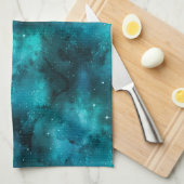 Teal Galaxy Series Design 7 Geschirrtuch (Viertel Falte)