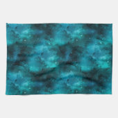 Teal Galaxy Series Design 7 Geschirrtuch (Horizontal)