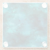 Teal Galaxy Series Design 7 Glasuntersetzer (Rückseite)