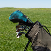 Teal Galaxy Series Design 7 Golf Headcover (In SItu)