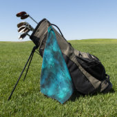 Teal Galaxy Series Design 7 Golfhandtuch (Gras)