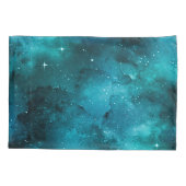 Teal Galaxy Series Design 7 Kissenbezug (Rückseite-Links)
