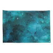 Teal Galaxy Series Design 7 Kissenbezug (Rückseite-Rechts)