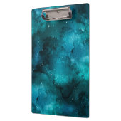 Teal Galaxy Series Design 7 Klemmbrett (Links)